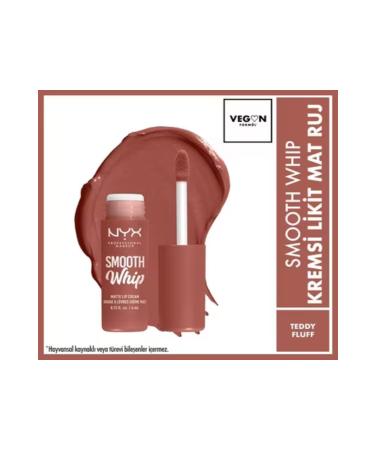 NYX Professional Makeup Smooth Whip Creamy Liquid Matte Lipstick Teddy Fluff