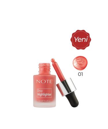 Note Cosmetics Drop Highlighter 01 - Pearl Rose Liquid Highlighter Kuattoprof - Buy Online on GoSupps.com