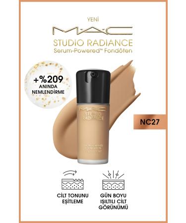 Mac Studio Radiance NC27 Powered Plump and Radiant Skin Serum Foundation 30 ml FNDTN191