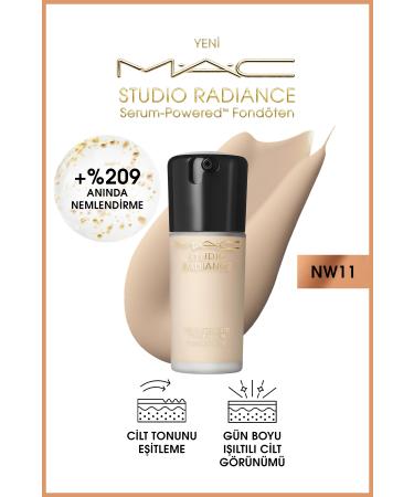 Mac Studio Radiance NW11 Powered Serum Foundation for Plump and Radiant Skin 30 ml FNDTN189