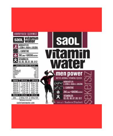 Saol 12 PIECES SAOL WATER MEN POWER 500 ML WATER WITH VITAMINS AND MINERALS - Buy Online on GoSupps.com