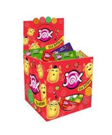 JOX Flat Embossed Face Expression Mixed Fruit and Cola Flavored Flat Lollipop 6.2 gr x 150pcs/1 Box