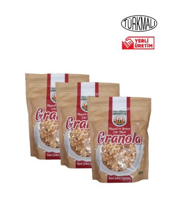 Tar m Kredi GRANOLA CRUNCHY MUESLI WITH FRUIT AND NUTS 300 GR 3-PACK TARIM KRED