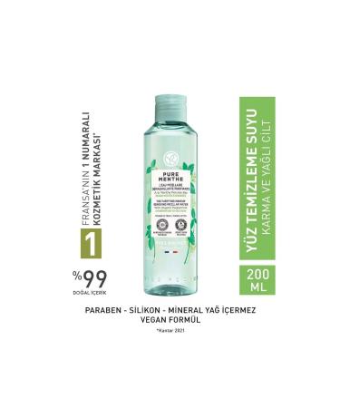 Yves Rocher Pure Menthe-Prebiotic Pore Tightening Purifying Oil Balancing Micellar Water 200ml