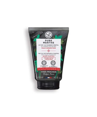 Yves Rocher Pure Menthe-3+1 Purifying Peeling and Mask Effect Face Wash Gel for Acne Prone Skin 125ml