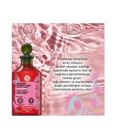 Yves Rocher Raspberry Hair Vinegar / Tonic for Shinier Hair - Normal Hair / Brillance 150 ML - Buy Online on GoSupps.com