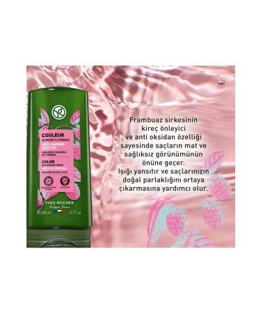 Yves Rocher Color Protecting Conditioner for Colored Hair with Raspberry Vinegar and Calendula / Couleur 200 ml - Buy Online on GoSupps.com