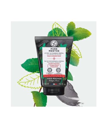 Yves Rocher Pure Menthe-3+1 Purifying Peeling and Mask Effect Face Wash Gel for Acne Prone Skin 125ml - Buy Online on GoSupps.com