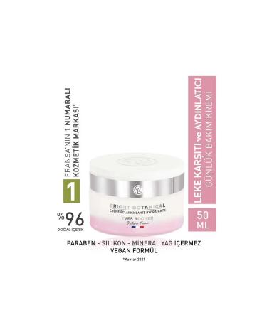 Yves Rocher Bright Botanical-Anti-Stain and Anti-Wrinkle Brightening and Tone-Equalizing Cream with Vitamin C & E 50ml