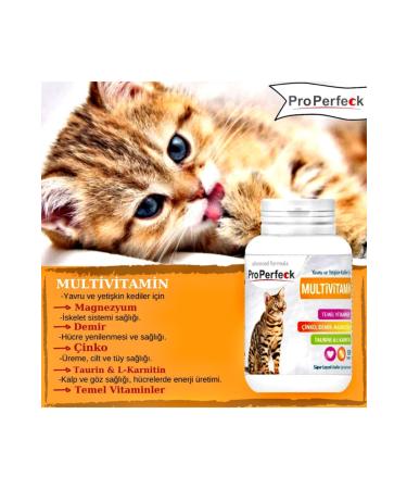 pro perfeck Multivitamin For Kittens And Adult Cats Magnesium Iron Zinc Taurine-l-carnitine