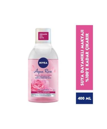 NIVEA Aqua Rose Bi-Phase Cleansing Water with Organic Rose Water 400 ml