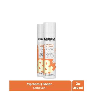 Toni Guy Hair Care Shampoo for Damaged Hair 250 ml X2