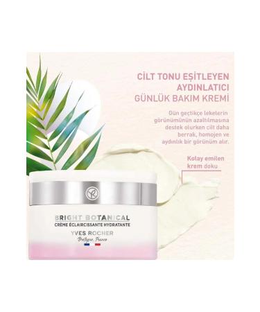 Yves Rocher Bright Botanical-Anti-Stain and Anti-Wrinkle Brightening and Tone-Equalizing Cream with Vitamin C & E 50ml - Buy Online on GoSupps.com