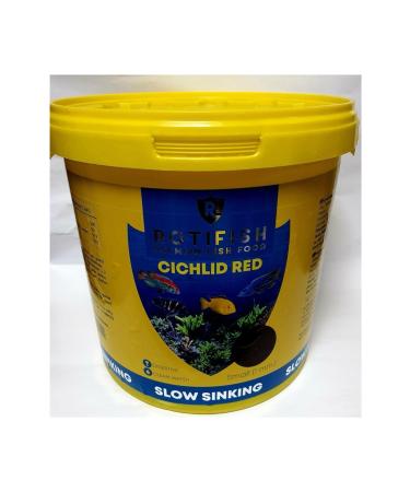 Rotifish Cichlid Red Medium Slow Sinking 2mm 5000 Gr Bucket