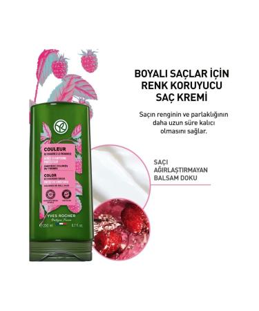 Yves Rocher Color Protecting Conditioner for Colored Hair with Raspberry Vinegar and Calendula / Couleur 200 ml - Buy Online on GoSupps.com