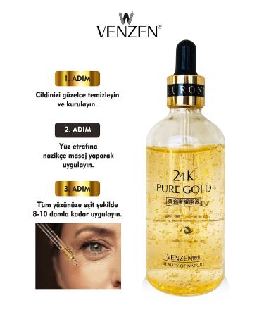 Venzen 24k Gold Serum Moisturizing Face Serum Miraculous Repair Skin Care Serum (100ML) - Buy Online on GoSupps.com