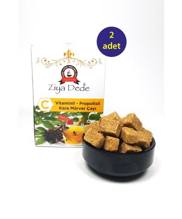2 Pieces of Atom C Vitamin Black Elderberry Tea with Vitamin Propolis 150 Gr