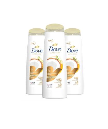 Dove Ultra Care Hair Care Shampoo Strengthening Care Coconut Oil 400 ml X3 Pieces - Buy Online on GoSupps.com