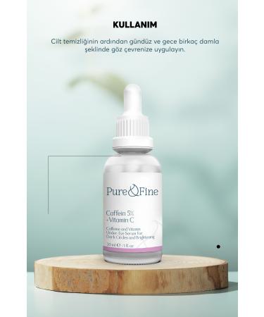 pure fine Anti-Puffiness and Dark Circle Brightening Caffeine Under Eye Serum 30 ml. (Caffeine 5% + Vitamin C) - Buy Online on GoSupps.com
