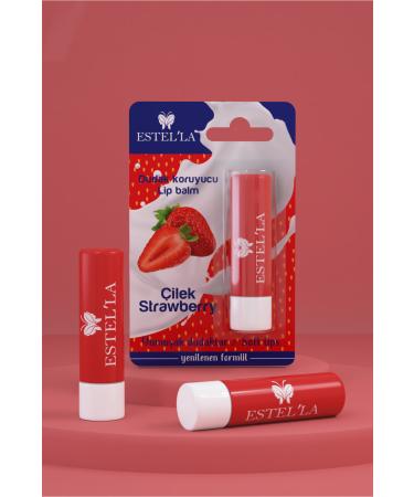 Estella Intensive Care Cream for Dry and Cracked Lips Protection and Repair Brightening Moisturizing Strawberry