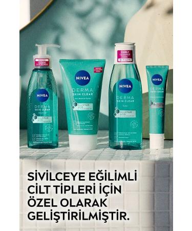 NIVEA Derma Skin Clear Anti-Acne Facial Cleansing Gel 150 Ml Salicylic Acid (BHA) - Buy Online on GoSupps.com