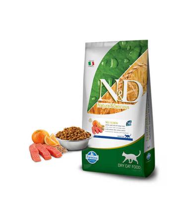 N & D Ocean Low Grain Sterilized Salmon & Orange Adult Cat Food 10 kg