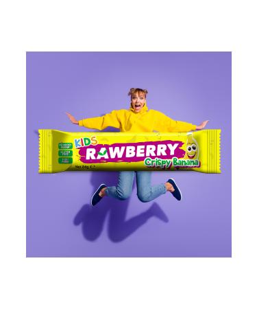 Rawberry Banana Sugar-Free Vegan Gluten-Free Kids Bar 15 Pieces in a Box - Buy Online on GoSupps.com