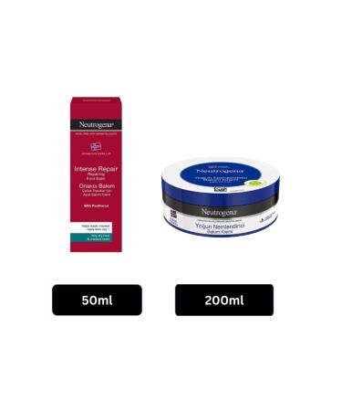 Neutrogena Norwegian Formula Cracked Heel Foot Cream 50 ml + Intensive Care Cream 200 ml