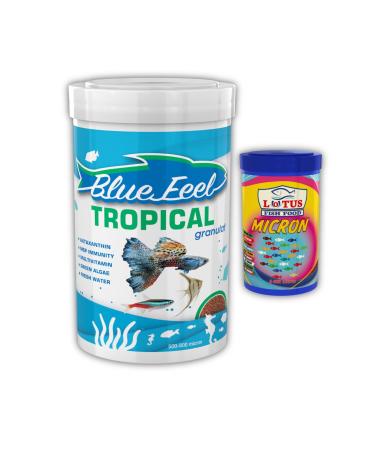 Blue Feel Tropical Mix Granulat 1000ml Lotus Micron 100ml Box Fish Food
