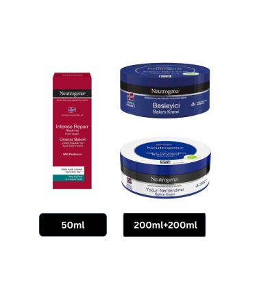 Neutrogena Norwegian Formula Cracked Heels Foot Cream 50 ml + Nourishing Care 200 ml + Intensive Care 200 ml