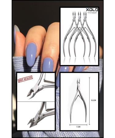 Xolo Wide Mouth Silver Pedicure Nipper Cobalt Cuticle Cutter Thick Steel XLP502