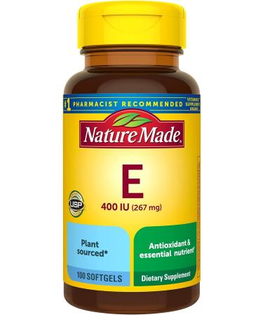 Nature Made Vitamin E 400 IU (267 mg) 100 softgels