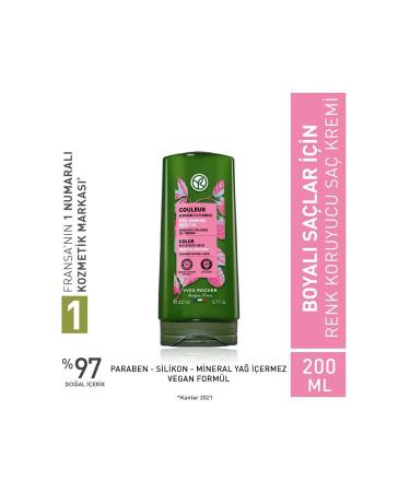 Yves Rocher Couleur - Color Protecting Conditioner for Dyed Hair with Raspberry Vinegar and Calendula 200ml