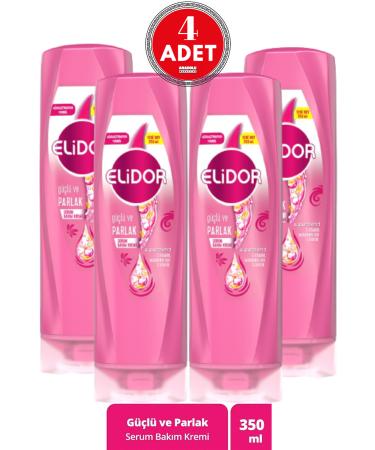 Elidor Superblend Hair Care Cream Strong and Shiny Vitamin E Macadamia Oil & Keratin 350 ml 4 Pieces