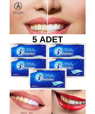 Alright 3D White 5 Piece Teeth Whitening Strip Instant Whitening