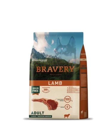 Braven Bravery Adult Lamb Grain-Free Lamb Meat Medium and Large Breed Adult Dog Food 4 Kg