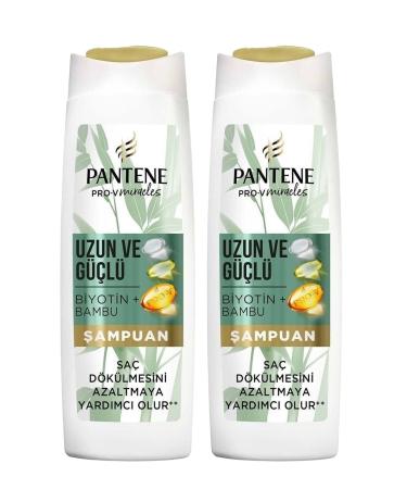 Pantene Long and Strong Hair Bamboo Biotin Shampoo 350 Ml X 2 Pieces