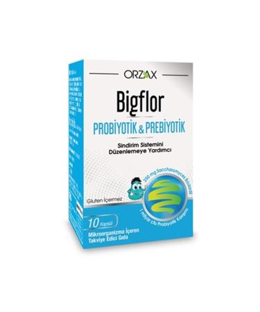 Orzax Bigflor Probiotic & Prebiotic 10 Capsules