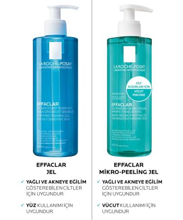 La Roche Posay EFFACLAR MICRO-PEELING GEL WASHING GEL FOR OILY AND ACNE-PRONE SKIN 400 ML - Buy Online on GoSupps.com
