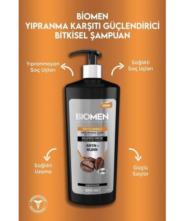 Biomen Professional Caffeine & Arginine Shampoo for Dry and Damaged Hair 1000 Ml X 2 PCS - Buy Online on GoSupps.com