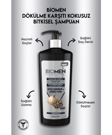 Biomen Professional Black Garlic & Silver Ion Anti-Hair Loss Shampoo 1000 ml X 2 PCS - Buy Online on GoSupps.com