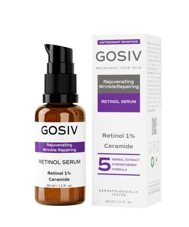 Gosiv Repair Retinol (Vitamin A) Night Serum (Retinol 1% + Ceramide) - Buy Online on GoSupps.com