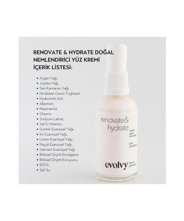 evolvy natural skincare Renovate & Hydrate Natural Moisturizing Face Cream (ITIR DAILY VETIVERT PATCHOULI) - Buy Online on GoSupps.com