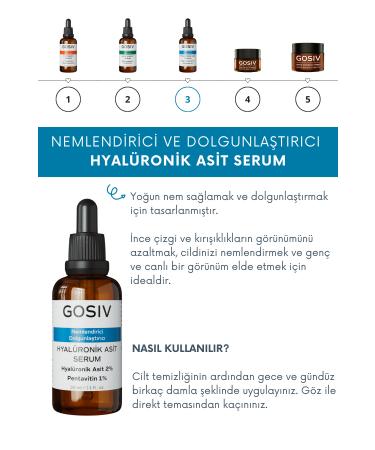 Gosiv Moisturizing Hyaluronic Acid Serum 30 Ml (Hyaluronic Acid 2% + Pentavitin 1%) - Buy Online on GoSupps.com