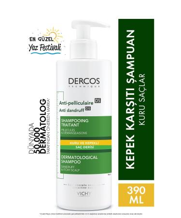 Vichy -Dercos Anti-Pel Effective Care Shampoo Against Dandruff Dry Hair 390Ml LIGHT458
