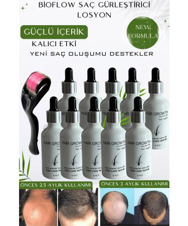 BioFlow Hair Regrowth - Hair Thickener - Hair Care Lotion - 10 Rollers