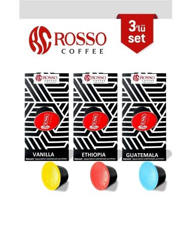 rosso coffee Special Selection Set of 3 Capsule Coffee - Espresso Coffee - Compatible with Nespresso Machines
