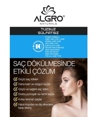 Algro Blueline Salt-Free Purifying Hair Care Shampoo Repairing Plant Extract Sulfate-Free 500 Ml. - Buy Online on GoSupps.com