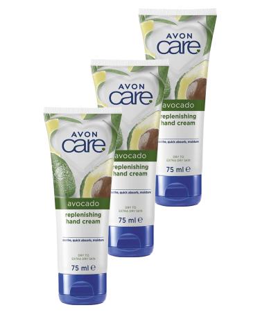 Avon Care Avocado Essence Hand Cream for Dry Skin 75 Ml. Triple Set