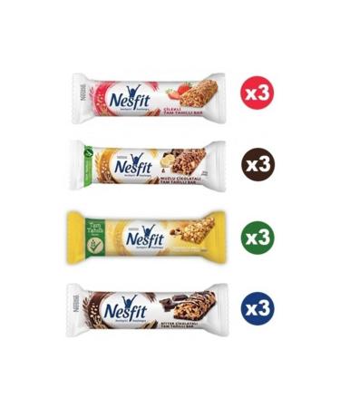 Nestle Nesfit Mixed Whole Grain Bar Package 23.5 Gr X 12 Pieces